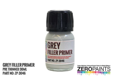GREY Airbrushing Primer/Micro Filler 30ml Zero Paints